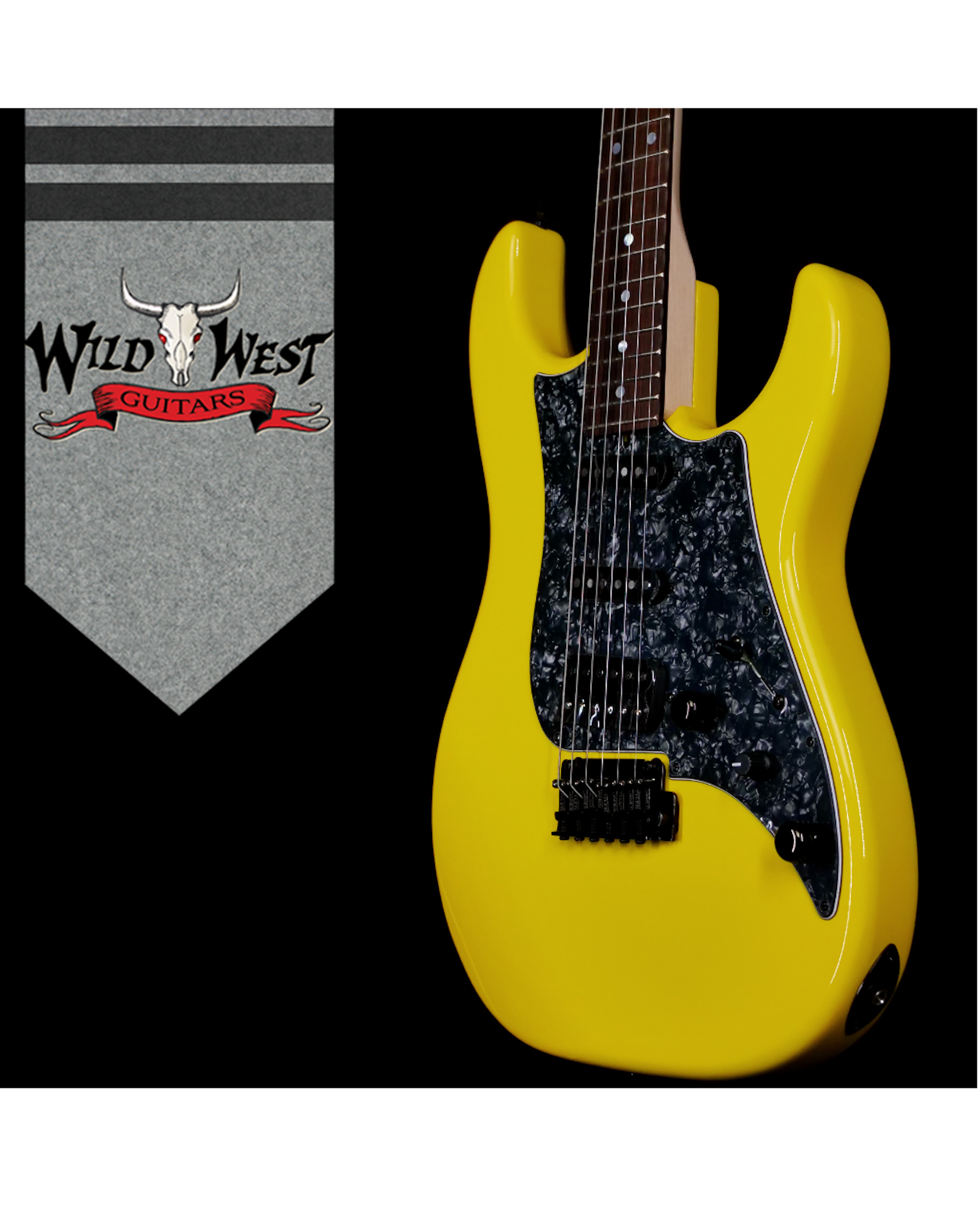 James Tyler JTG MK1 HSS Alder Body Maple Neck with Rosewood Fingerboard Midboost Preamp Fly Yellow 8.00 lbs