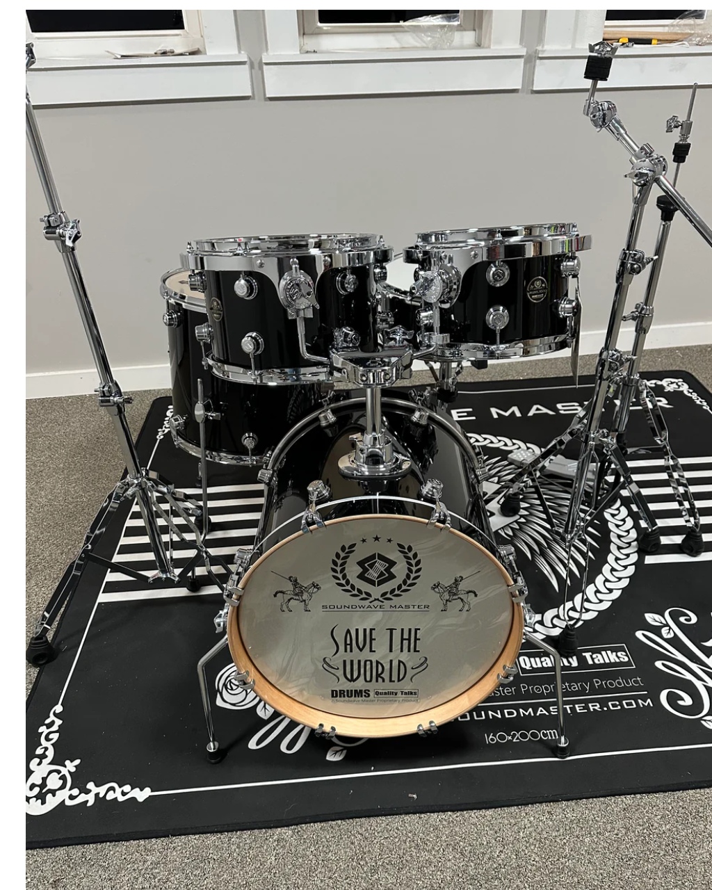 Resyn SOUNDWAVE MASTER MINI MASTER BLACK METAL DRUM KIT | Resyn