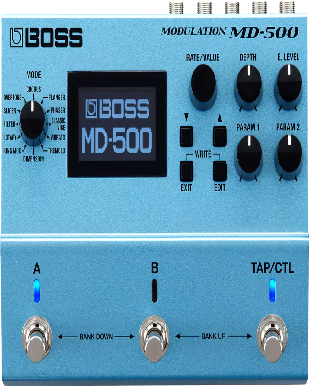 Resyn Boss MD-500 Modulation - 12 Mode Multi Effects Pedal - Blue Finish | Resyn