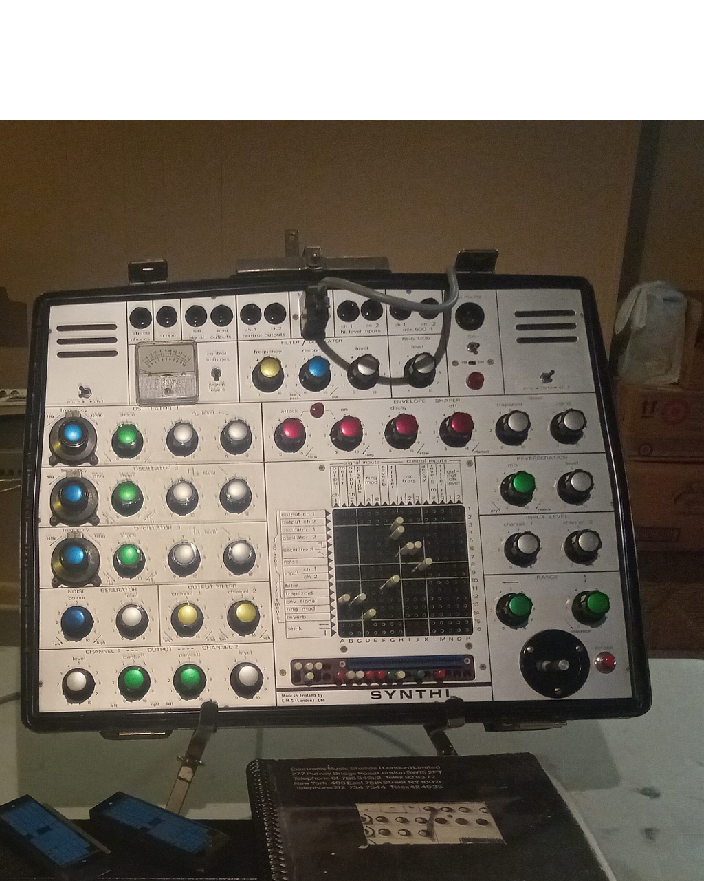 Resyn EMS Synthi A and modified DK1 keyboard. | Resyn