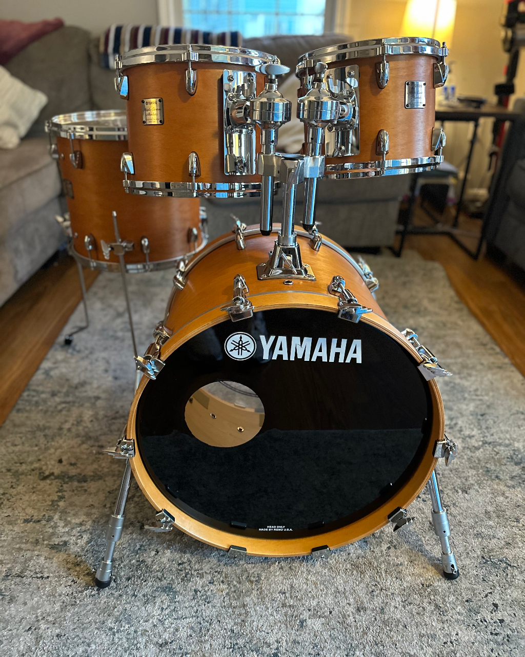Yamaha absolute maple custom 10 12 14 20 drum set