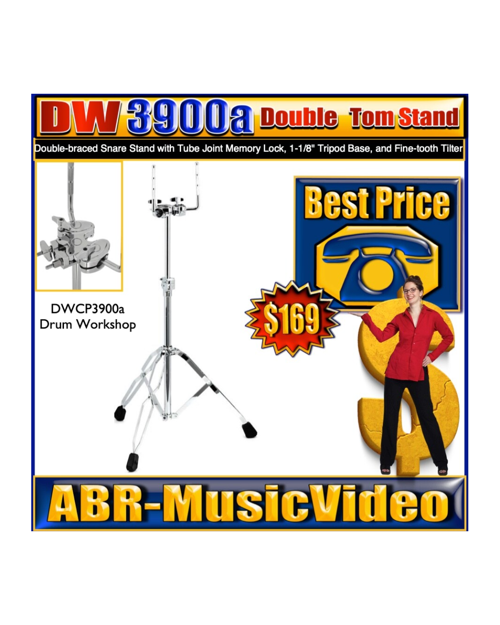 DW 3000 Series Double Tom Stand (DW3900A) 1 Year Manufacture Warranty