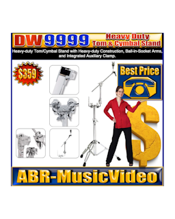 DW DWCP9999 9000 Series Heavy Duty Single Tom and Cymbal Stand
