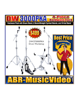 DW 3000 Series 4-Piece Hardware Pack DWCP3000PKA, Hi-hat, Snare & 2 Cymbal Stand