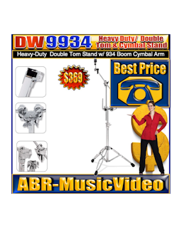 DW 9934 Double Tom Stand w/ 934 Cymbal Boom Arm (DWCP9934) 1 Year Warranty