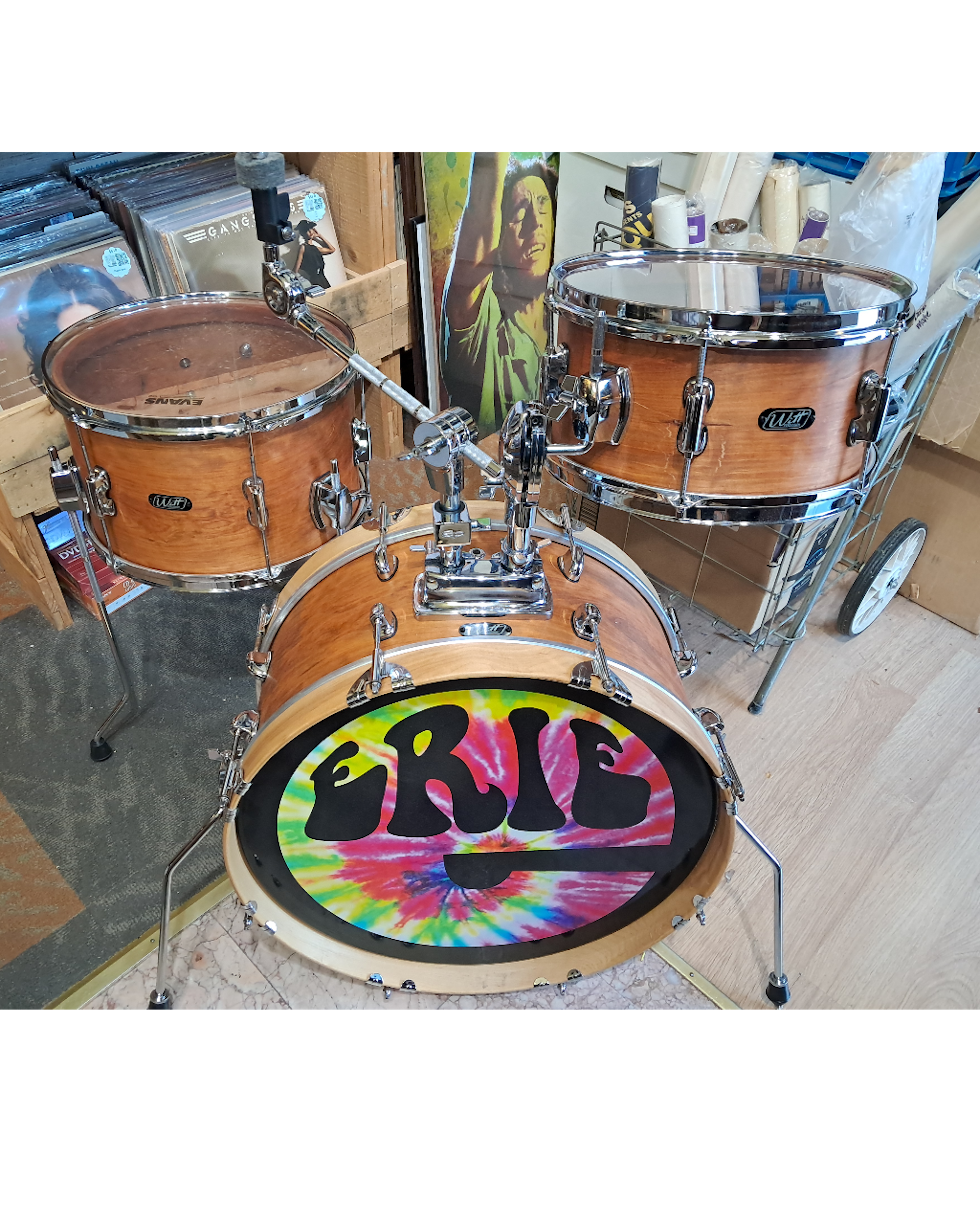 Solid shell Steambent Vintage Cherry Slim Drum set by Witt Percussion