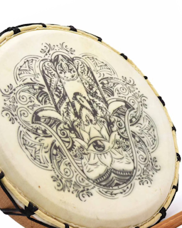 1x Chakra Shamanic Drum with Sticks - 25cm