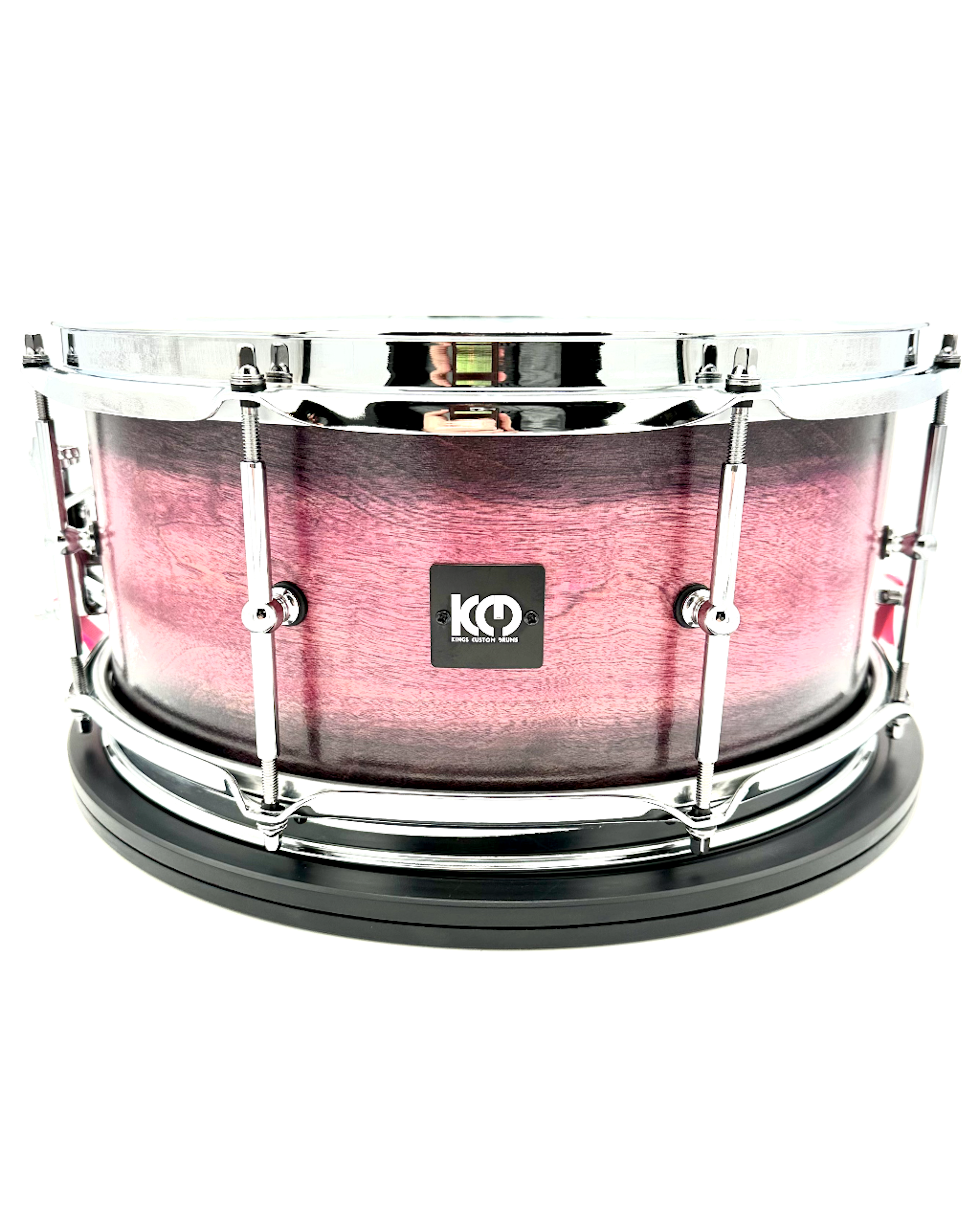 Pink and Black Fade Birch Snare (6.5" x 14")