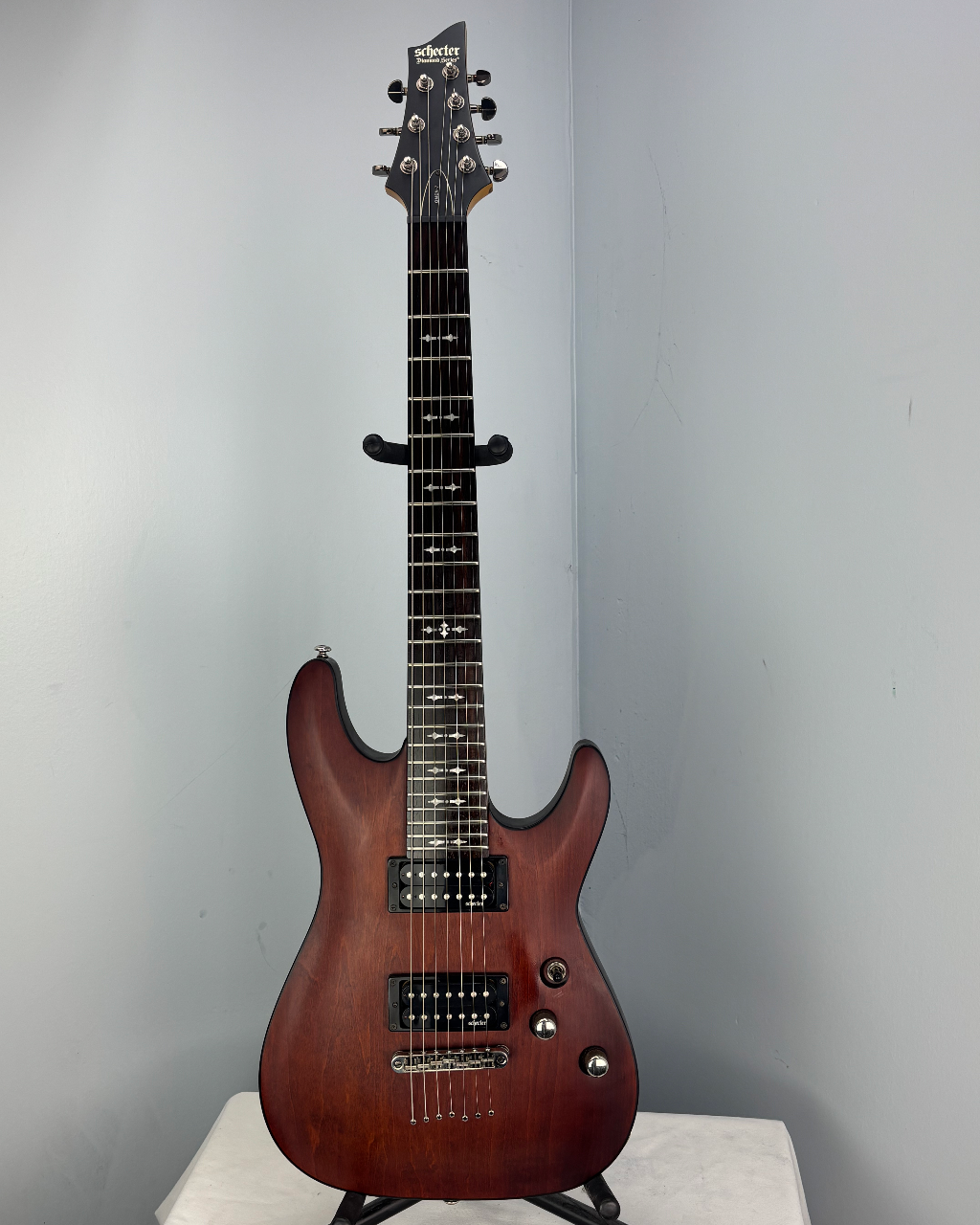 Schecter Omen-7 7-String Electric Guitar — 2013 Indonesian | Walnut Satin