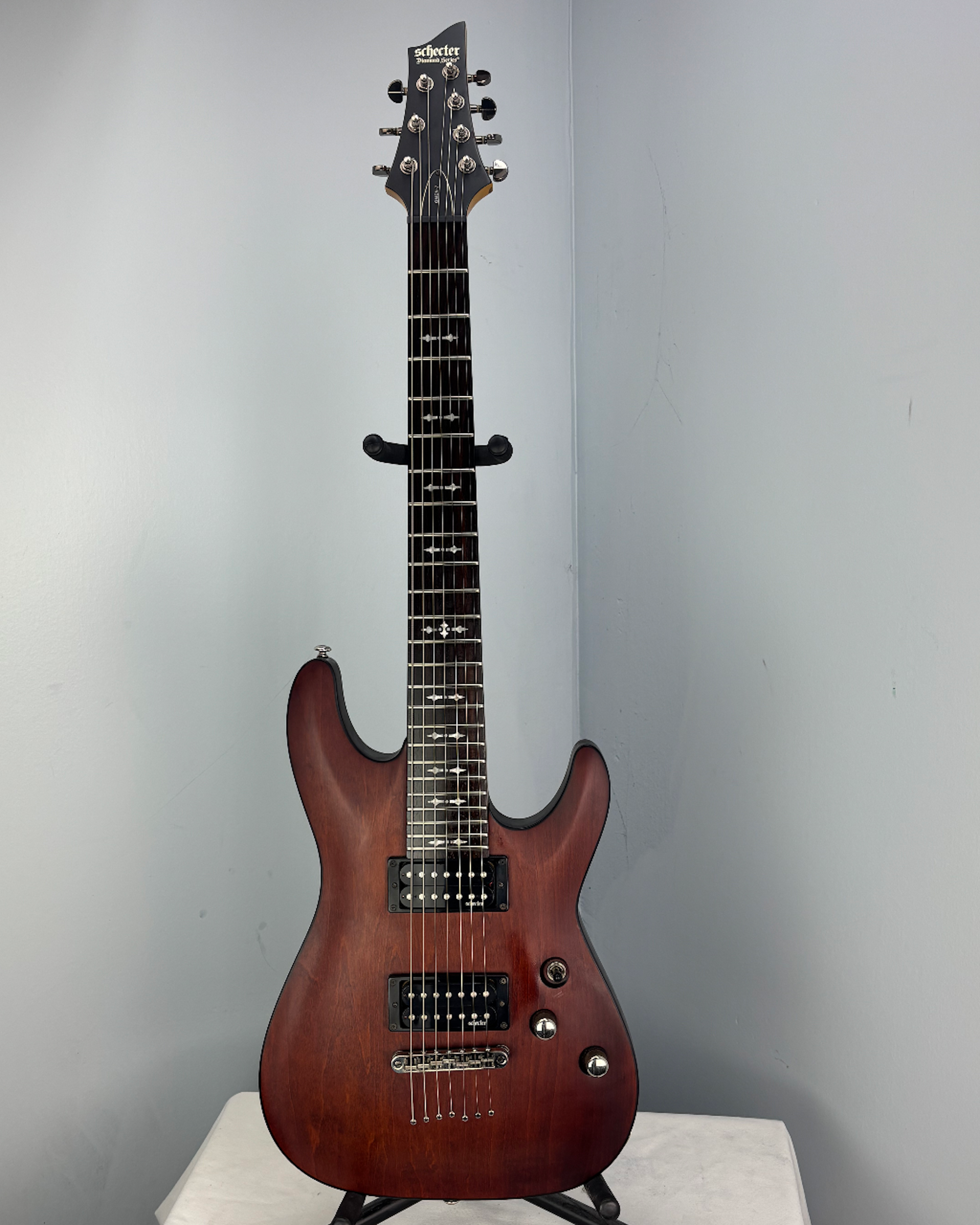 Schecter Omen-7 7-String Electric Guitar — 2013 Indonesian | Walnut Satin