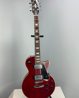 Firefly Classic LP-Style Electric Guitar – Wine Red Flame – China – c.2020