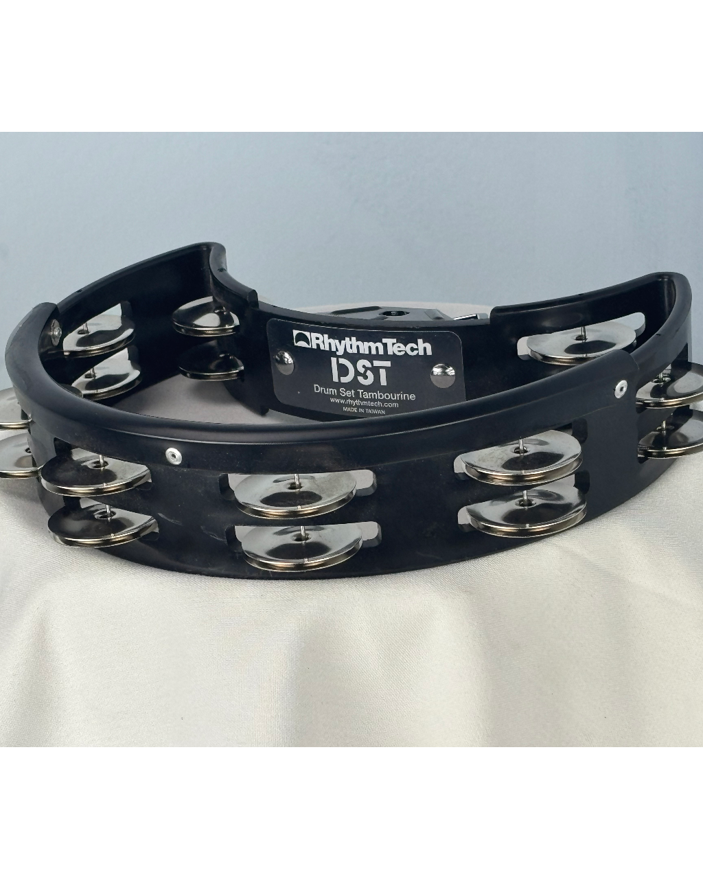 RhythmTech DST10 Drum Set Tambourine with Nickel Jingles & Mount