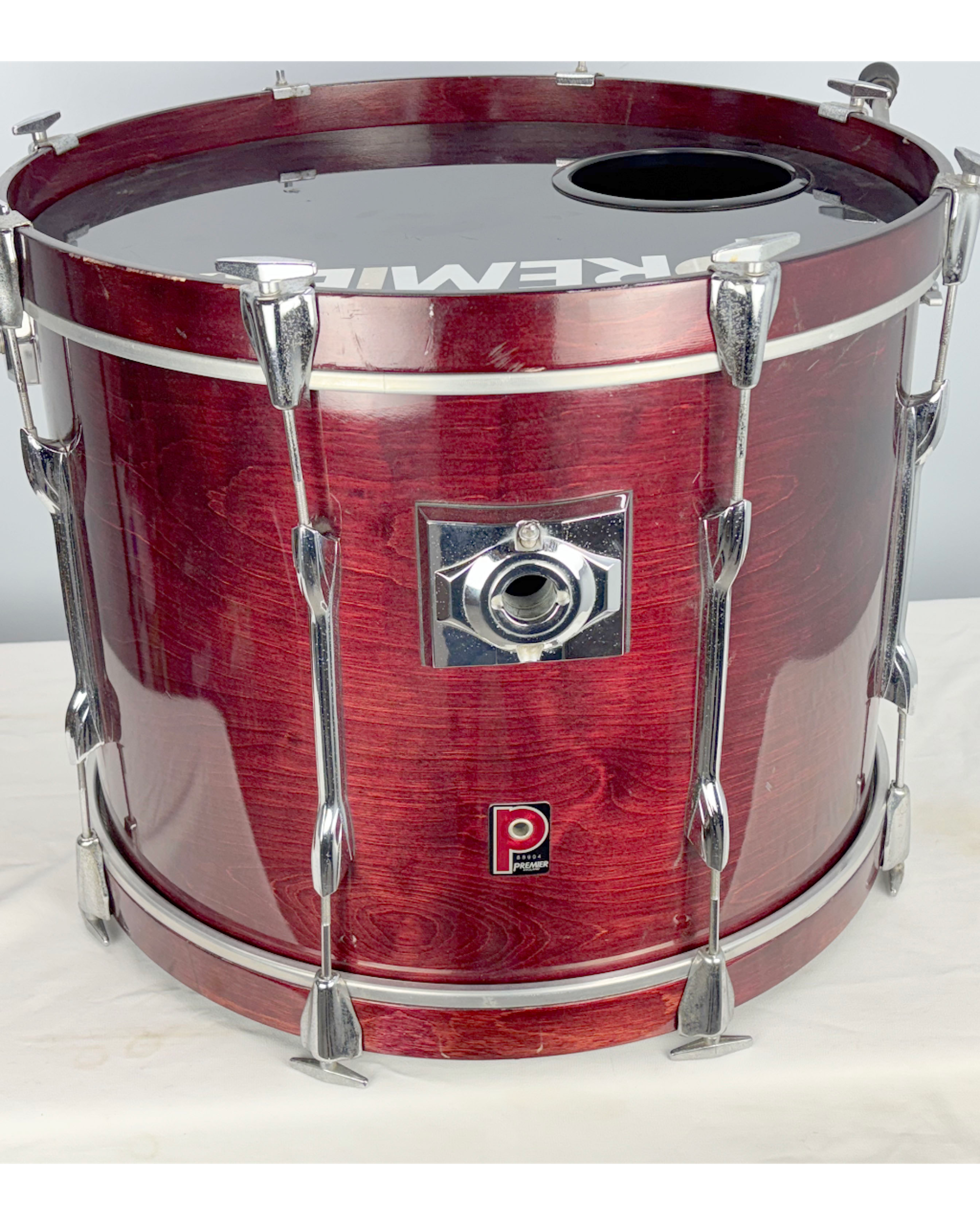 Vintage Premier Birch Floor Tom – 1970s – Red Stain Gloss – Made in England