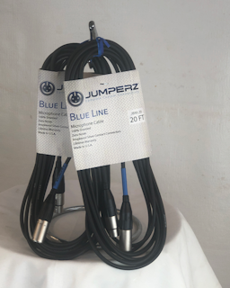 Jumperz Blue Line JBM-20 – 20 ft XLR Microphone Cables (Pair)