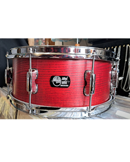 14x6 Curly Sassafras steam bent semi-solid snare drum by Erie drums and shells