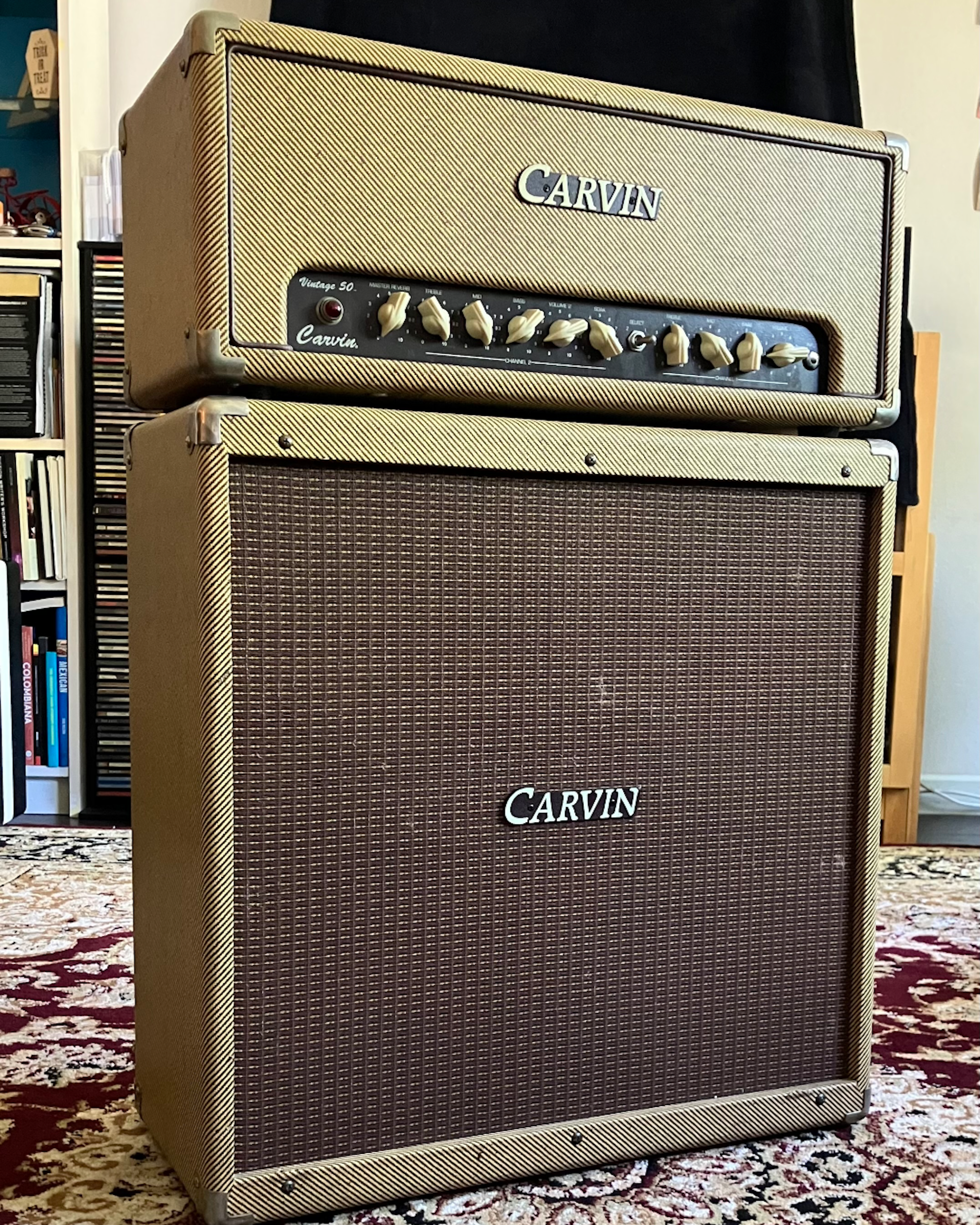 1990 Carvin Vintage 50 Head and 4x10 Cabinet